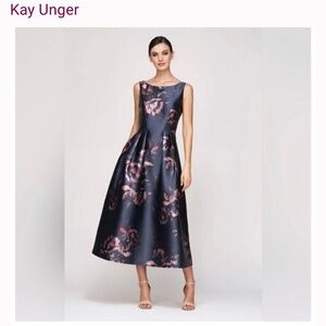 Kay Unger Elsa Floral Cocktail Dress Size 6